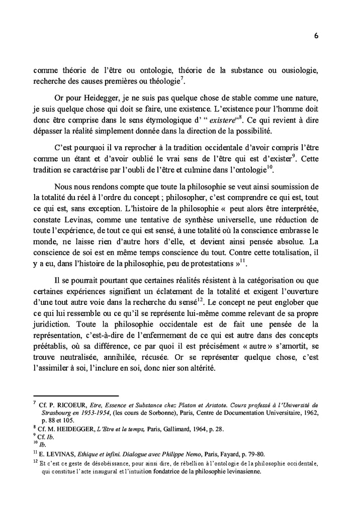 L'éthique comme substitution du moi à l'autre