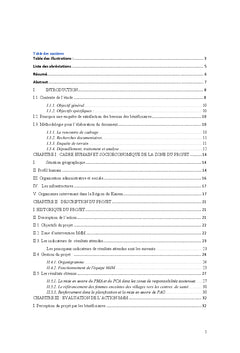 Enquete de satisfaction des besoins de sante A Mao et Mondo au Tchad