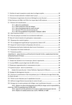 Enquete de satisfaction des besoins de sante A Mao et Mondo au Tchad