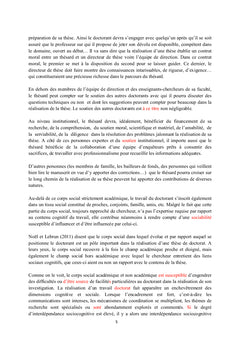 Le parcours doctoral en question