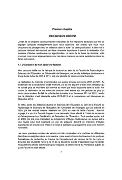 Le parcours doctoral en question