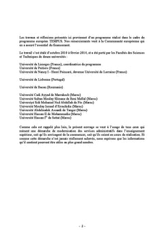 Pilotage et organisation des Facultés des Sciences & Techniques