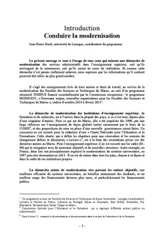 Pilotage et organisation des Facultés des Sciences & Techniques