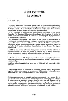 Pilotage et organisation des Facultés des Sciences & Techniques