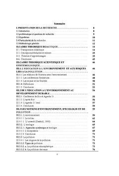 Education A l'environnement dans l'enseignement Primaire Tunisien