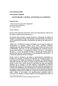 Actes de colloque A l'UIK