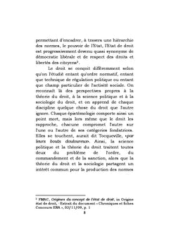 Reflexion sur la construction et deconstruction de l'etat de droit