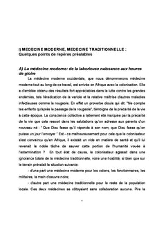 Collaboration entre médecine moderne et médecine traditionnelle