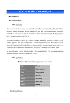 Effet gastroprotecteur de la camomille: etude ethnopharmacologique