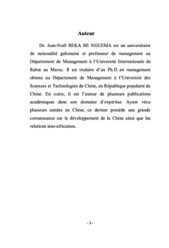 Ce que je peux dire du développement de la Chine