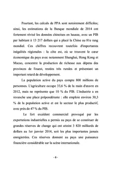 Ce que je peux dire du développement de la Chine
