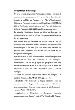 Politiques linguistiques: Le Paraguay depuis 1992