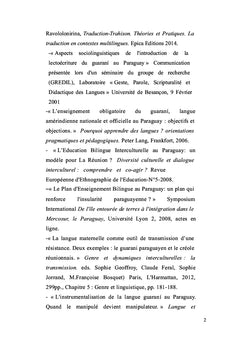 Politiques linguistiques: Le Paraguay depuis 1992