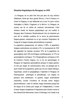 Politiques linguistiques: Le Paraguay depuis 1992