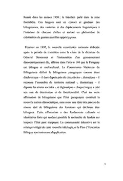 Politiques linguistiques: Le Paraguay depuis 1992