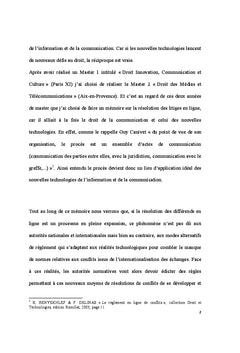 La resolution extrajudiciaire des litiges en ligne