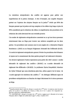 La resolution extrajudiciaire des litiges en ligne