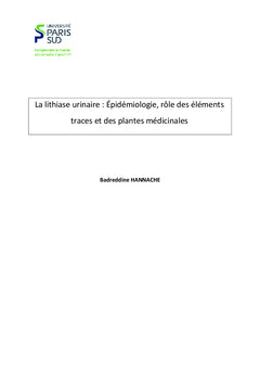 La lithiase urinaire de l'est Algerien: etudes preliminaires