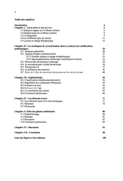 La lithiase urinaire de l'est Algerien: etudes preliminaires