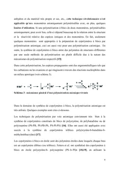 Synthèse et caractérisation de copolymères à blocs amphiphiles
