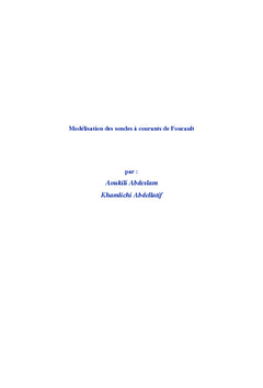 Modelisation des sondes A courants de Foucault