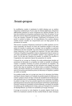 Instabilites hydrodynamiques