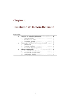 Instabilites hydrodynamiques