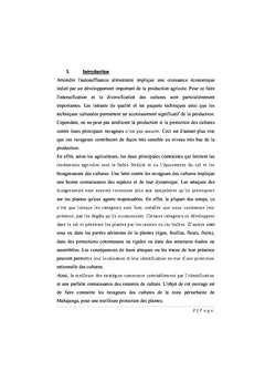 Les ennemis des cultures dans les bassins de production de Mahajanga, Madagascar