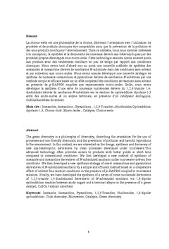 Synthèse concise d'aza-heterocycle analogue de saccharine N-substitues