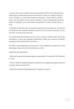 Thromboses veineuses profondes associees aux neoplasies