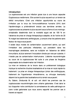 Cryptococcose en zone rurale Gabonaise : mythe ou realite ?