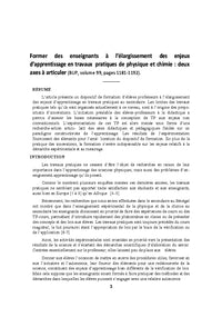 Elargir les enjeux d'apprentissage