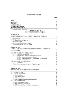 Etude phytochimique et Biologique de Calycotome villosa