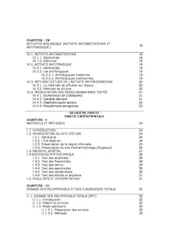 Etude phytochimique et Biologique de Calycotome villosa
