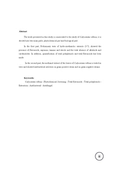 Etude phytochimique et Biologique de Calycotome villosa