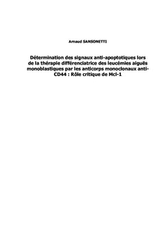 Signaux anti-apoptotiques induits dans LAM par anticorps anti CD44