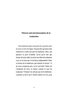 La mort du traducteur, Theorie anti-intentionnaliste de la traduction