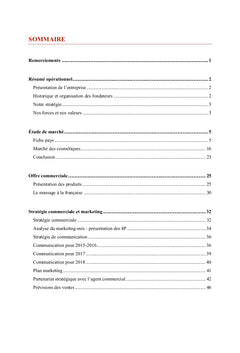 OEnomé : Création d'entreprise & plan d'affaires
