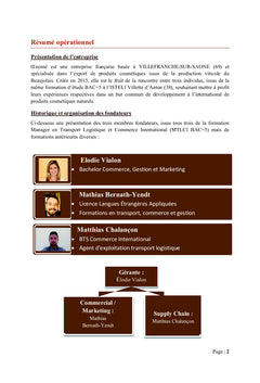 OEnomé : Création d'entreprise & plan d'affaires