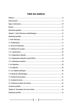 Impact de la régénération naturelle assistée à Magaria et Dantchiao