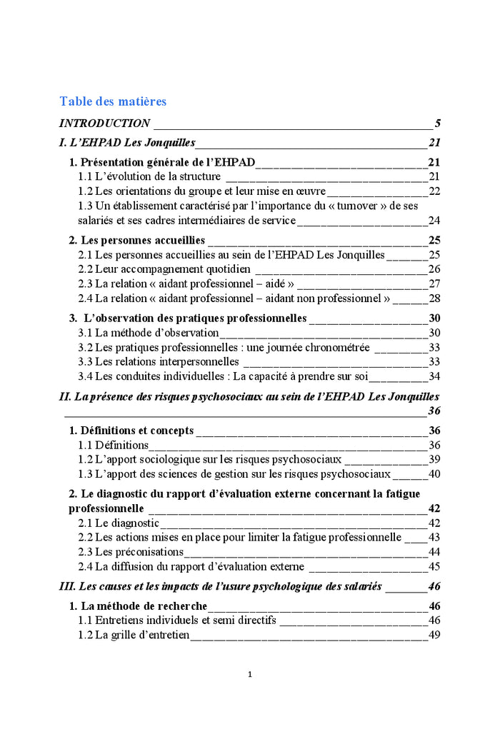 Prevenir et reduire l'usure psychologique des professionnels en eHPAD