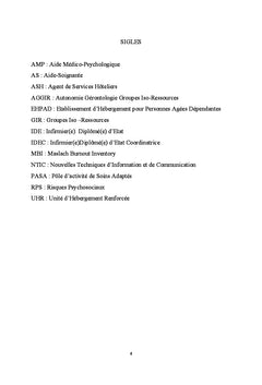 Prevenir et reduire l'usure psychologique des professionnels en eHPAD