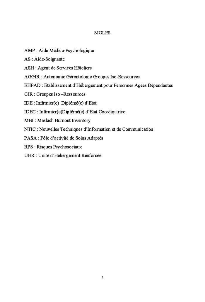 Prevenir et reduire l'usure psychologique des professionnels en eHPAD