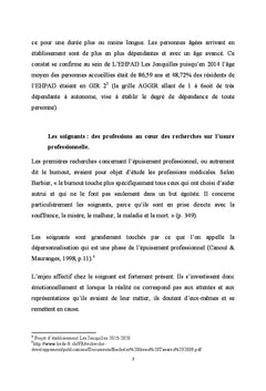 Prevenir et reduire l'usure psychologique des professionnels en eHPAD
