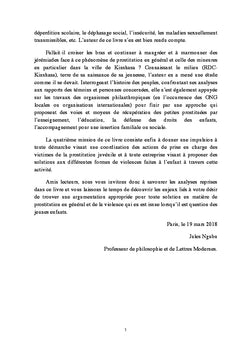 La réinsertion sociale des petites prostituées de Kinshasa