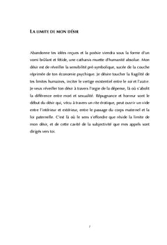Le corps en debordement