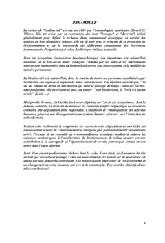 Biodiversite d'Ain Ouerka