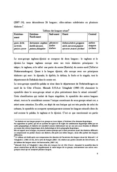 Etude comparative de la morphologie nominale de six langues senoufo