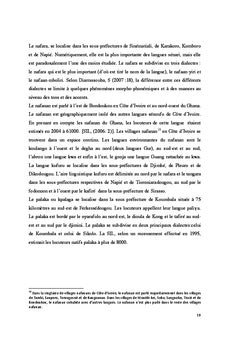 Etude comparative de la morphologie nominale de six langues senoufo