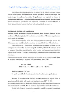 Validation des méthodes analytiques